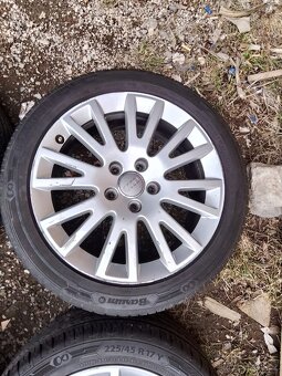 ALU AUDI originál 7,5x17 ET56 + letní 225/45/17 - 6