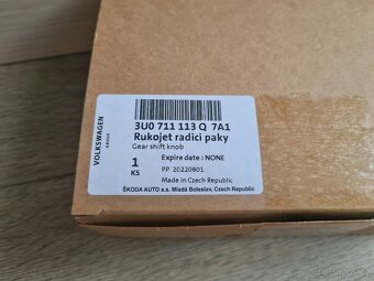 NOVÁ Řadící páka Superb 1 Béžová kůže 6q ORIGINÁL - 6