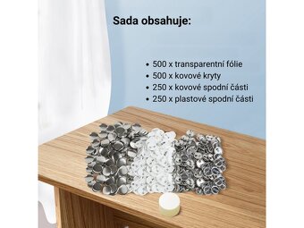 Sada placek se špendlíkem 500 ks - různé průměry - 6