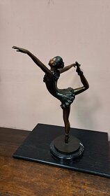 Velká bronzová plastika baletka 55 cm signováno 6240 - 6