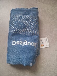 Desigual foul Galaxy dámský značkový šátek šála modrý lesklý - 6