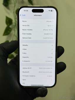 iPhone 14 Pro 128GB zlatý - DPH - 6