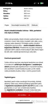 Prosklená chladicí vitrína 160l - 6
