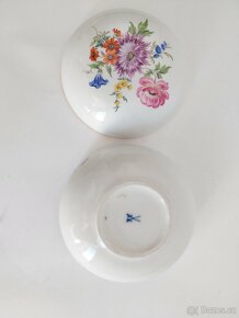 Velká starožitná porcelánová dóza Míšeň - Meissen - 6