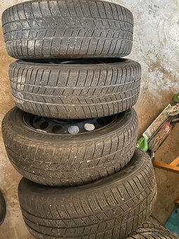 Plechové disky 16” 5x112 a zimní pneu 205/55/R16 - 6