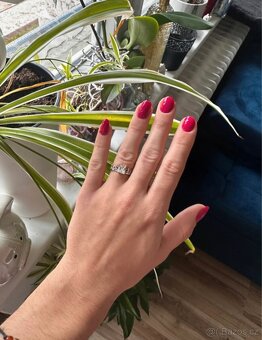 Stříbrný prsten s kamenem - 6