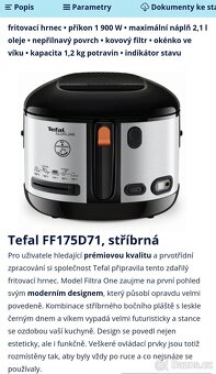 Fritéza Tefal Filtra One Inox - nerez - 6