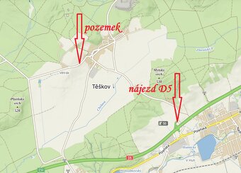 Stavební pozemek, 3km od dálnice D5, Těškov, o.Rokycany - 6