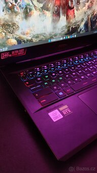 Herni notebook i7 10g, 16gb, RTX 3070, 240 Hz - 6