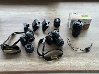 NIKON D3300 3 x OBJEKTIV 2 x BATERIE 5287 SNÍMKŮ - 6
