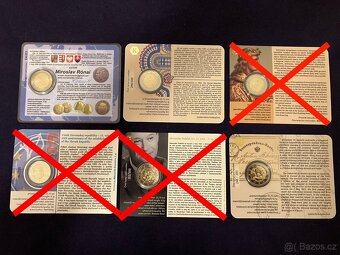 Mincové kartičky - coincards - Slovensko - takmer komplet - 6
