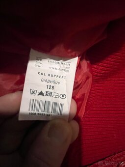 Bunda červená vel. 128, velmi módní - 6