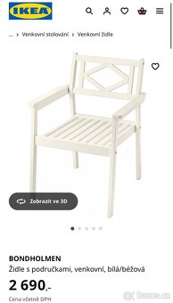 Zahradní židle IKEA set 2kusy - 6