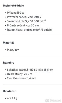 Prodam strunovou sekacku - 6