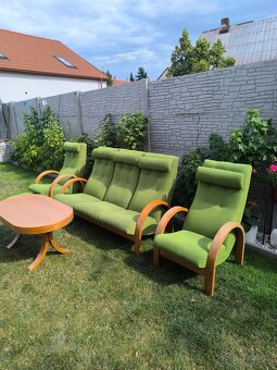 Prodám dřevěnou značkovou sedací soupravu NOE - 6