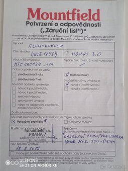 Elektrokolo Mountfield MOUNT 3.0 – dobrý stav, 6 let - 6