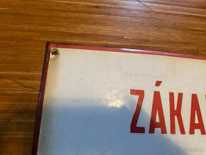 RETRO smaltovaná cedule ZÁKAZ PARKOVÁNÍ - 6