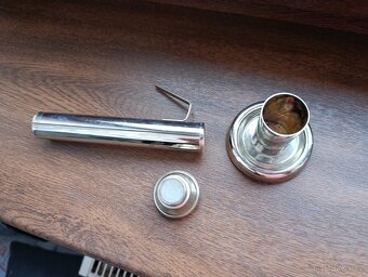 Starý ohříváček - ohřívač na pivo ve stojánku. - 6