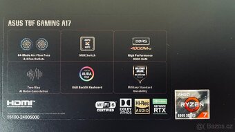 ASUS TUF Gaming 17" 144 Hz RTX3070 TDP 140W - 6