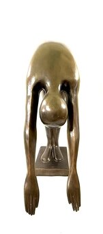 PLAVEC SKOK DO VODY - MODERNA SOCHA Z BRONZU 85 cm - 6