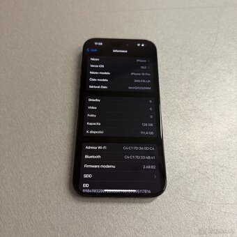 iPhone 15 Pro 128GB, pěkný stav, 12 měsíců záruka - 6