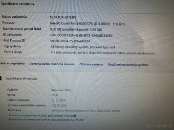 Počítač DELL.Intel i5-6500 4x3,20GHz.8gb ram.256gb SSD+500HD - 6