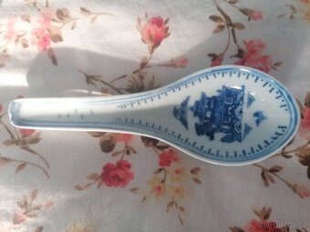 Vintage porcelánová čínská sada s miskou a lžíci - 6