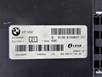 BMW 1 E87 E81 a BMW 3 E90 E91 řídící jednotky - moduly - 6