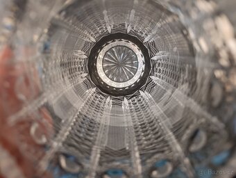 Broušené sklo, 3 velké a těžké kusy - 6