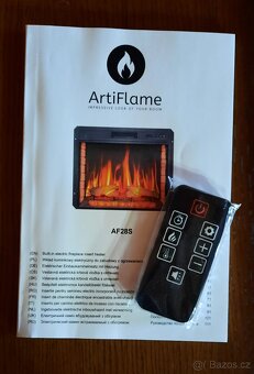 Nový elektrický nádherný krb Artiflame (dub) - 6