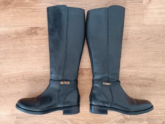 Kožené kozačky Tommy Hilfiger - 6