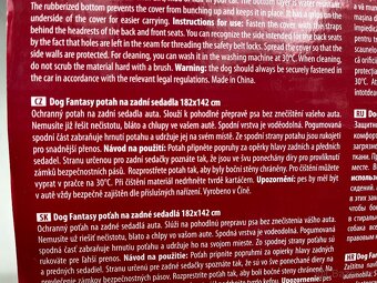 Ochranný potah na zadní sedačky do auta zn. Dog Fantasy - 6