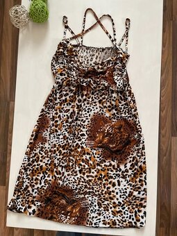 Leopard šaty, vel neuvedena cca S-M - 6