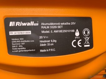 Riwall RALM 3320i set - aku sekačka + baterie + nabíječka - 6