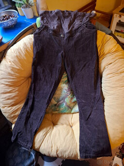 Těhotenské manšestrové kalhoty 3x vel.46/48/50 - 6