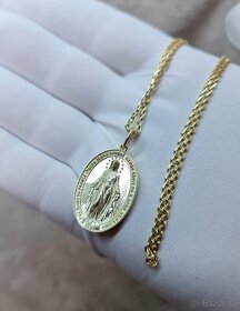 Zlatý přívěsek medailon
 Panny Marie 585/14Karat - 6