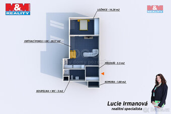 Pronájem bytu 2+kk, 55 m², Plzeň, ul. Stehlíkova - 6