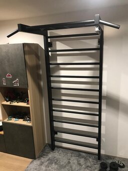 železné žebřiny ribstole s hrazdou - 6