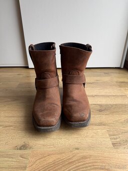 Kovbojské kožené boty koně kotníkové - 6