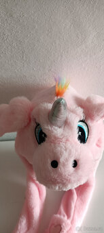 Plyšový jednorožec - NOVÁ čepice s funkčníma ušima - 6