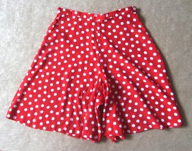 Vintage 90s červenobílé puntíkované dámské kraťasy - 6