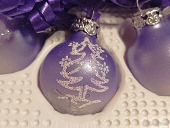 KRÁSNÉ STARÉ SKLENĚNÉ RUČNĚ MALOVANÉ VÁNOČNÍ OZDOBY WITTIG A - 6