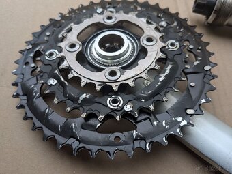 kliky Shimano Deore XT FC-M751 + osa - 6