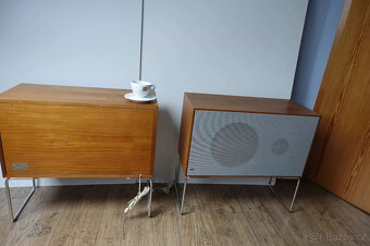 2x Braun L604 se základnou, Dieter Rams 1964, ořech, v dobré - 6