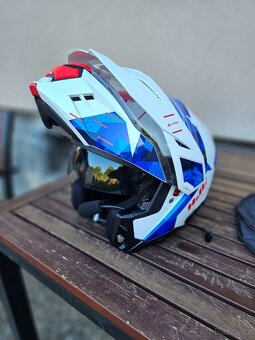 Přilba HJC i80 Roki MC21bílo-modro-červená se štítkem - 6