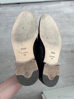 Jako nové společenské kožené boty Hugo Boss 10/44 - 6