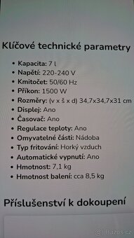 Horkovzdušná fritéza Patricca HFP-7 - 6