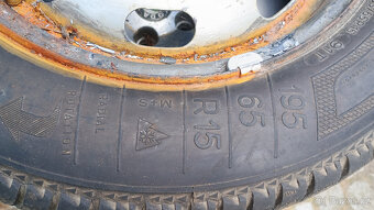 Zimní pneu 195/65 R15, 7mm, disk 4x108 (#099) - 6