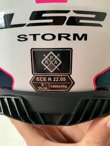 Integrální helma LS2 FF800 STORM Techy Gloss White Pink - 6