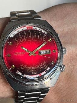 Hodinky Orient vecny kalendar / cerveno-visnovy ciselnik - 6